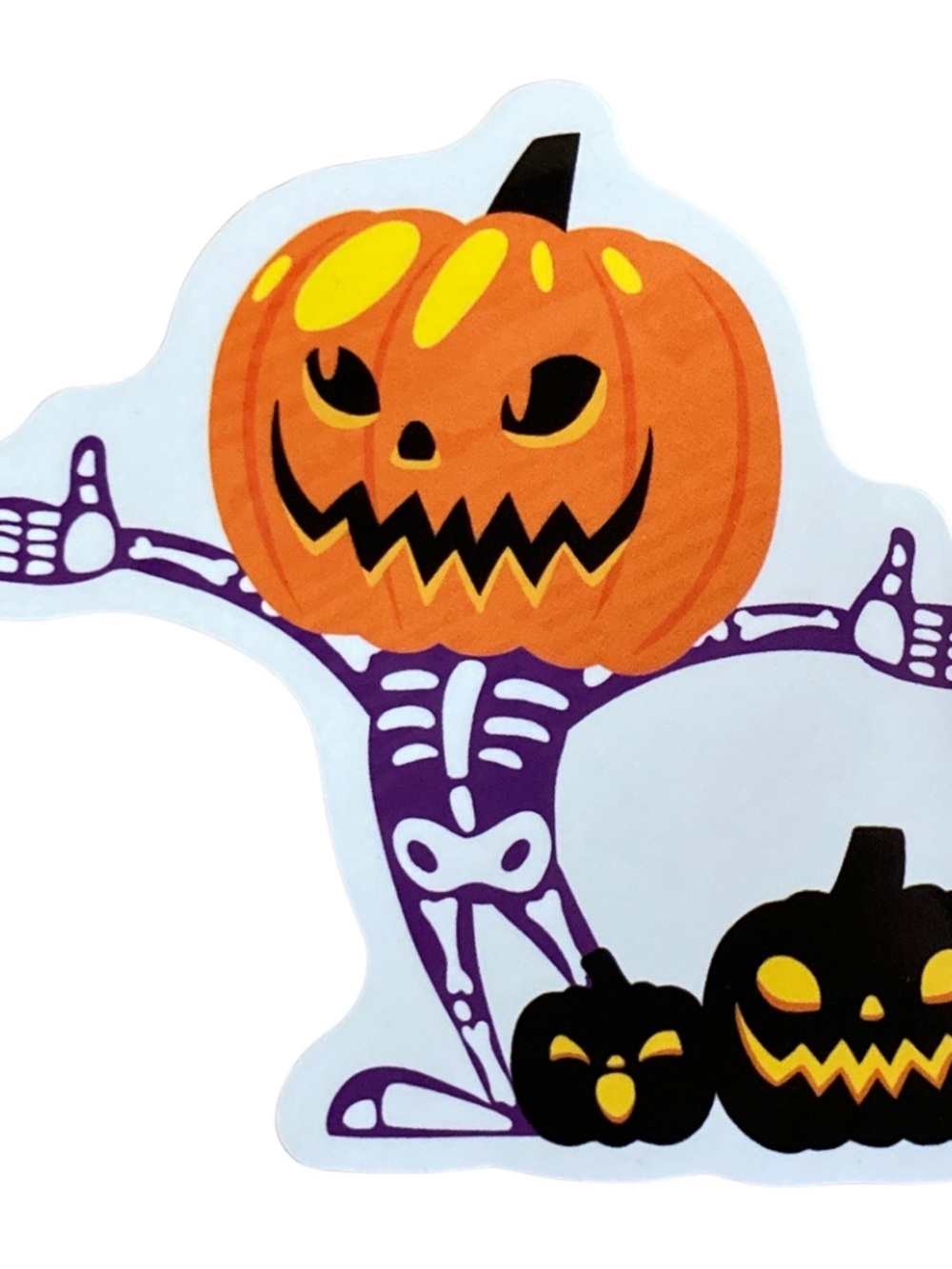 Jack-O-Lantern Skeleton Costume Halloween Sticker